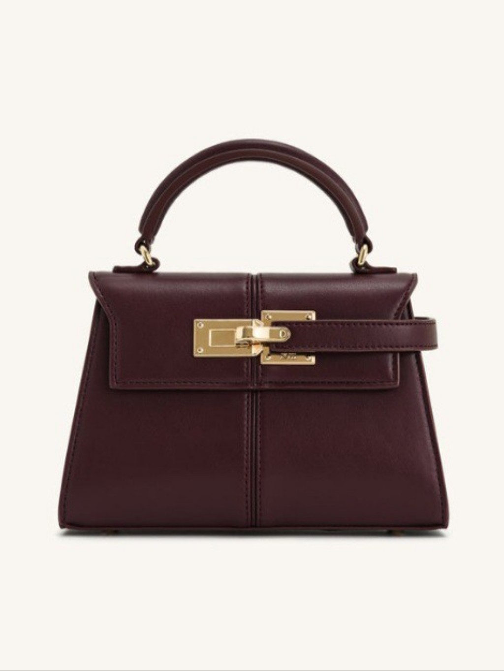 Jw Pei Structured Top-Handle Bag In Deep Burgundy